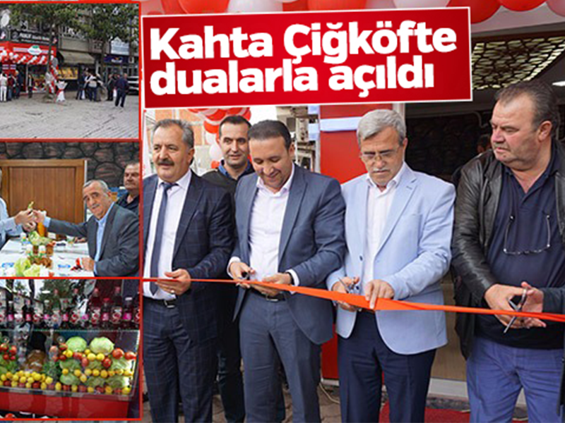 Akyazı Necati Temel Caddesi’nde hizmet verecek olan Kahta Çiğköfte düzenlenen törenle açıldı.