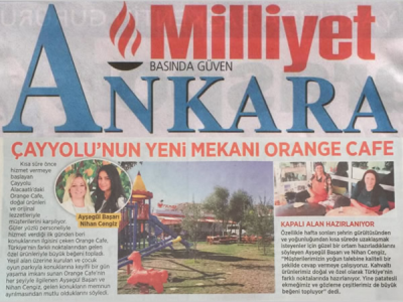 Çayyolunun yeni mekanı orange cafe