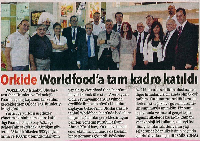 Orkide Worldfood'a tam kadro katıldı