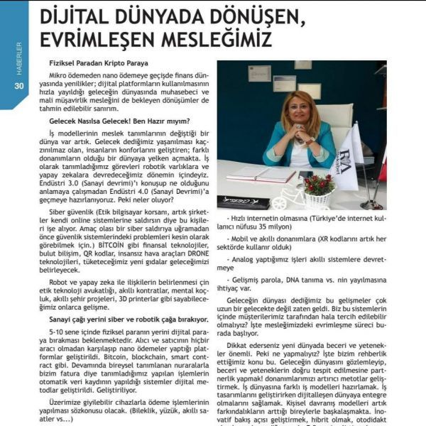 DİJİTAL DÜNYADA DÖNÜŞEN, EVRİMLEŞEN MESLEĞİMİZ